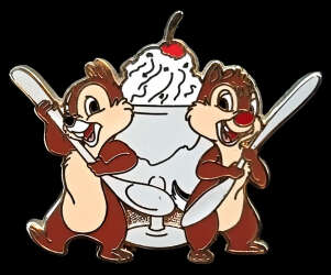 Chip & Dale In Front of a Sundae