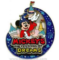 Mickey&#039;s Pin Festival of Dreams - Wizard Mickey with Cinderella’s Castle - DLR