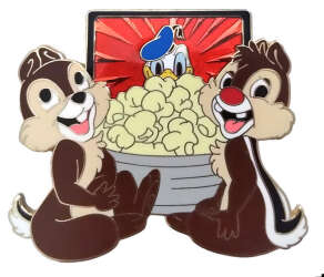 'Chip &amp; Dale 3 Pin Set - Chip and Dale Watching “Donald” Cartoon - DSUS'