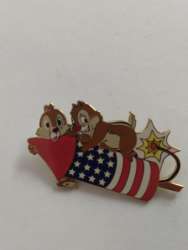 8927 - Mickey's All American Pin Festival 2003 - Chip and Dale on a Rocket (Surprise) - Disneyland Resort alternate image