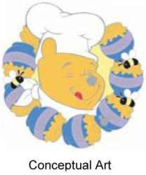 44734 - Cast Lanyard Series III - Pooh - Pooh Professions - Pooh as Baker - Disneyland Resort alternate image