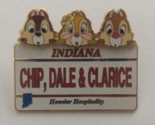 'Across America License Plate Series - Indiana - Chip, Dale and Clarice - Hoosier Hospitality - DSJ'