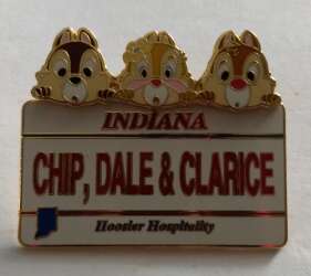 32585 - Across America License Plate Series - Indiana - Chip, Dale and Clarice - Hoosier Hospitality - Disney Store Japan alternate image