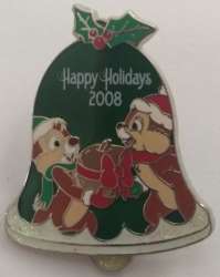 32644 - Happy Holidays 2008: Bells on Mitten Gift Card Backers Collection - Chip and Dale - Walt Disney World alternate image