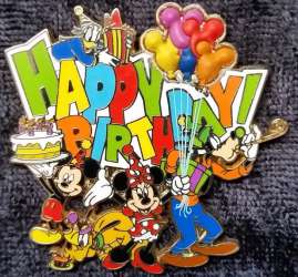 1432 - Happy Birthday - Fab 5 with Free-D Balloons alternate image