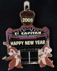 Click to view the El Capitan Theatre Marquee - Happy New Year 2008 - Chip & Dale details