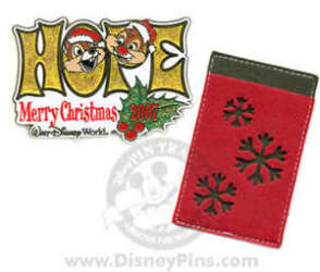 'Merry Christmas 2007 Gift Card Holder Collection - Chip &amp; Dale - Hope - WDW'