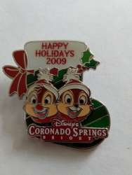 33226 - Resort Holiday Collection 2009: Stockings - Coronado Springs Resort - Chip & Dale Stocking - Walt Disney World alternate image