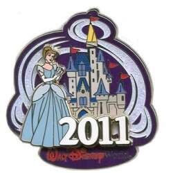 '2011 Dated Year Pins - Cinderella Castle - Cinderella - WDW'