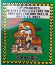 Epcot Pin Celebration - Pins Around Our World - Gepetto and Pinocchio Puppet - WDW