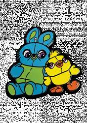 33618 - Disney Movie Club - Bunny & Ducky - VIP Pin #76 - Disney Movie Rewards alternate image