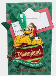 34575 - 2006 Holiday Ornament Collection - Pluto Laying atop a X-mas Ornament - Happy Holidays - Disneyland Resort alternate image