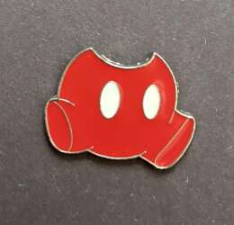 Red Mickey Shorts with White Buttons