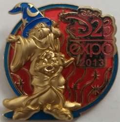 35202 - D23 Expo 2013: Stained Glass Sorcerer Collection - Chip and Dale - Disney Fan Club alternate image