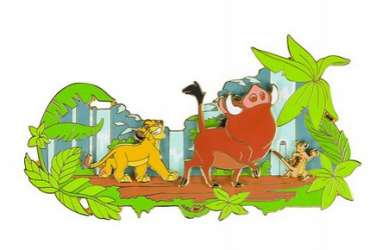 19144 - Les Tresors de Disneyland Paris - Simba, Pumbaa and Timon Walking on Log alternate image