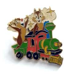 Chip & Dale Riding a Train