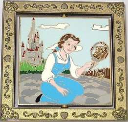 5815 - Wedding Princess Set of 6 Spinner Pins - Belle and Beast - Disney Store US alternate image