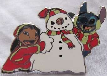 Lilo and Stitch Pin Trading Starter Set - Lilo &amp; Stitch Building Snowman - MLT