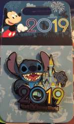2019 Dated Year Pins - Stitch (Cinderella Castle) - WDW