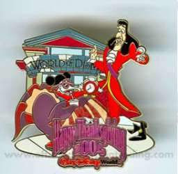 'Happy Thanksgiving -Turkey Hunt 2004 - Captain Hook in front of the World of Disney - WDW'