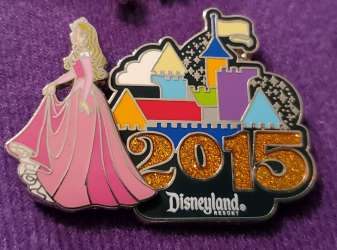 2015 Dated Year Pins - 2015 Dated Logo with Sleeping Beauty - DLR