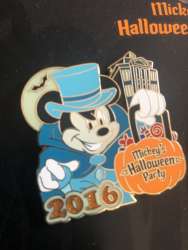 30749 - Mickey's Halloween Party 2016 4 Pin Booster Set - Mickey as Hatbox Ghost - Disneyland Resort alternate image