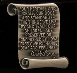 20187 - Walt Disney Scroll Quote - Our Heritage and Ideals - Walt Disney World alternate image