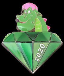 '2020 Celebrating 20 Years of Disney Pins Event - We're All Green Here Emeralds Boxed Set - Elliott ONLY - MLT'