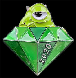 '2020 Celebrating 20 Years of Disney Pins Event - We're All Green Here Emeralds Boxed Set - Mike Wazowski ONLY - MLT'
