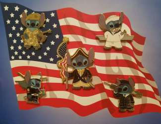 Stitch Patriotic (Set of 5 pins)