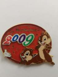 2009 Dated Year Pins - White Glove - Dated - Chip &amp; Dale - WDW