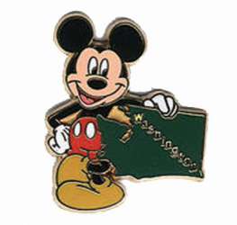 '12 Months of Magic - Mickey State Pin - Washington - DSUS'