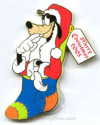 'Merry Christmas 2005 - Pin Pursuit - Goofy Stocking - WDW'