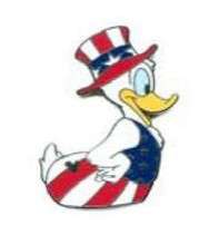 17458 - WDW Hidden Mickey Series 2008: Rubber Duck Donalds - Patriotic - Walt Disney World alternate image