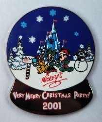 Mickey&#039;s Very Merry Christmas Party (MVMCP) 2001 - Mickey, Minnie and Pluto in Snowglobe - WDW