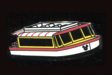White with yellow and orange trim boat