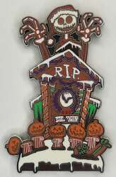 38454 - Haunted Mansion Holiday Gingerbread Collection Mystery Set - Jack Skellington RIP - Disneyland Resort alternate image
