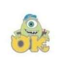 2019 Hidden Mickey - Monster&#039;s University Greek Letters - Mike OK - DLR