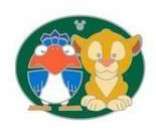 13764 - DLR Hidden Mickey Series 2019 Wave A: Disney Duos - Zazu & Simba - Disneyland Resort alternate image