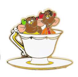 Disney Parks - Cinderella Icons - 4-pin set - Jaq and Gus in a Tea Cup - MLT