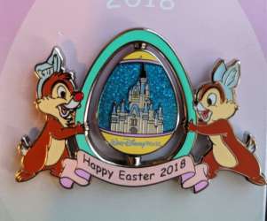 14140 - Easter 2018 - Chip and Dale - Cinderella's Castle Spinner - Walt Disney World alternate image