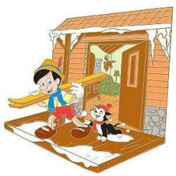 39817 - Winter Lodge Series - Pinocchio with Skiis and Figaro - Disney Store US alternate image