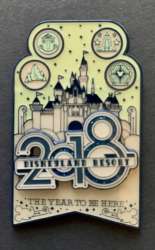 21300 - 2018 Dated Year Pins - Sleeping Beauty Castle Logo - The Year to Be Here - Disneyland Resort alternate image
