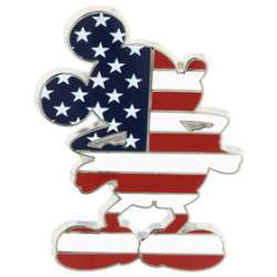 4019 - Patriotic Mickey - Stars & Stripes Mickey Mouse -  American flag silhouette alternate image
