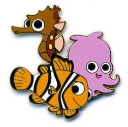 'Finding Nemo - 4 Pin Booster Collection - Nemo, Pearl & Sheldon - MLT'