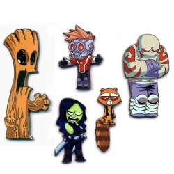 27243 - SDCC 2019 - Marvel Skottie Young - Guardians of the Galaxy Pin Set - Disney Licensed alternate image