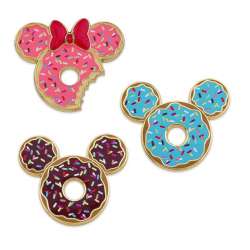 Mickey and Minnie Mouse Donut Pin Set - Mickey and Minnie Mouse Icon Donut Set 2019 - DSUS