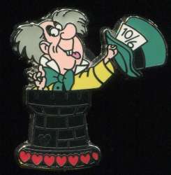2008 Hidden Mickey - Alice In Wonderland Chess Collection - The Mad Hatter - DLR