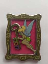 The Museum of Pin-tiquities - Disney Pin Celebration 2009 - Early Registration Pin - Tinker Bell in a picture frame with a key - WDW