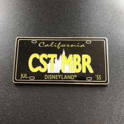 Cast Member License Plate "CST MEMBR" in Black